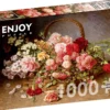 Puzzle 1000 el. Kosz pełen róż i goździków, Hans Buchner
