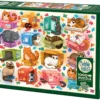 Puzzle 1000 el. Koty i kartony