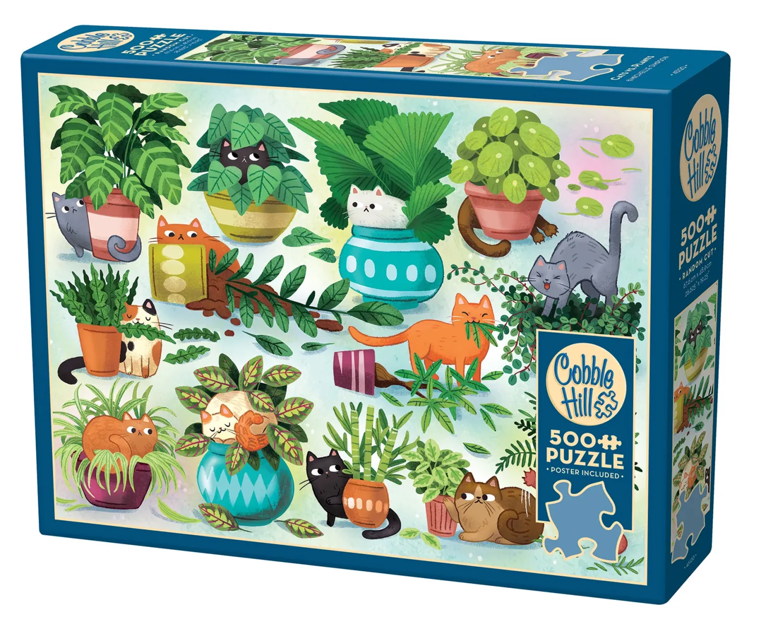 Puzzle 500 el. Koty kontra rośliny