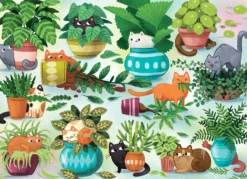 Puzzle 500 el. Koty kontra rośliny
