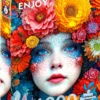 Puzzle 1000 el. Kwiatowy makijaż