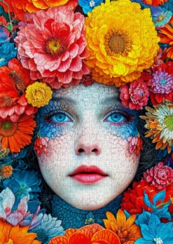 Puzzle 1000 el. Kwiatowy makijaż