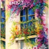 Puzzle 1000 el. Kwiaty na balkonie