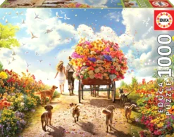 Puzzle 1000 el. Kwiecisty spacer