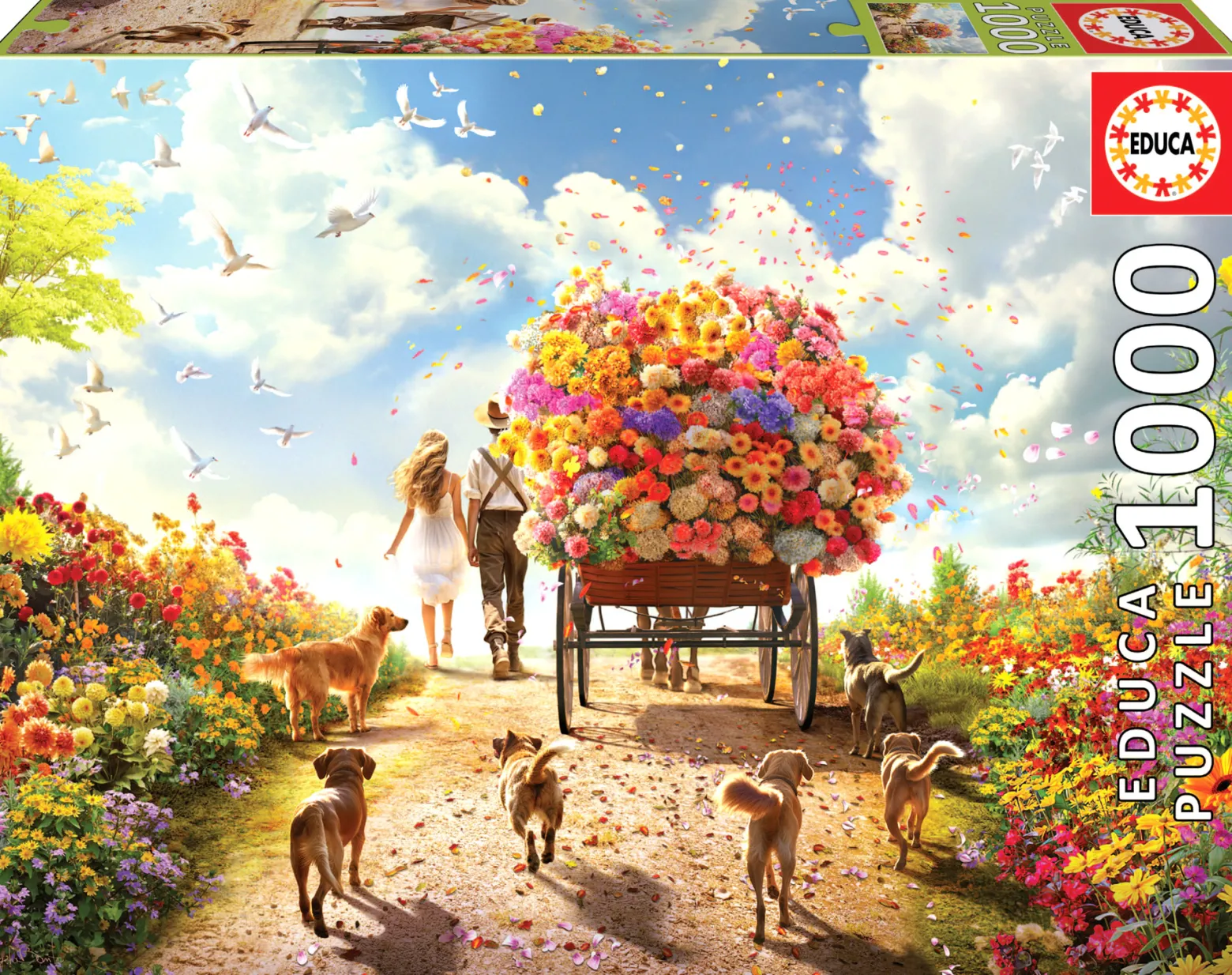 Puzzle 1000 el. Kwiecisty spacer
