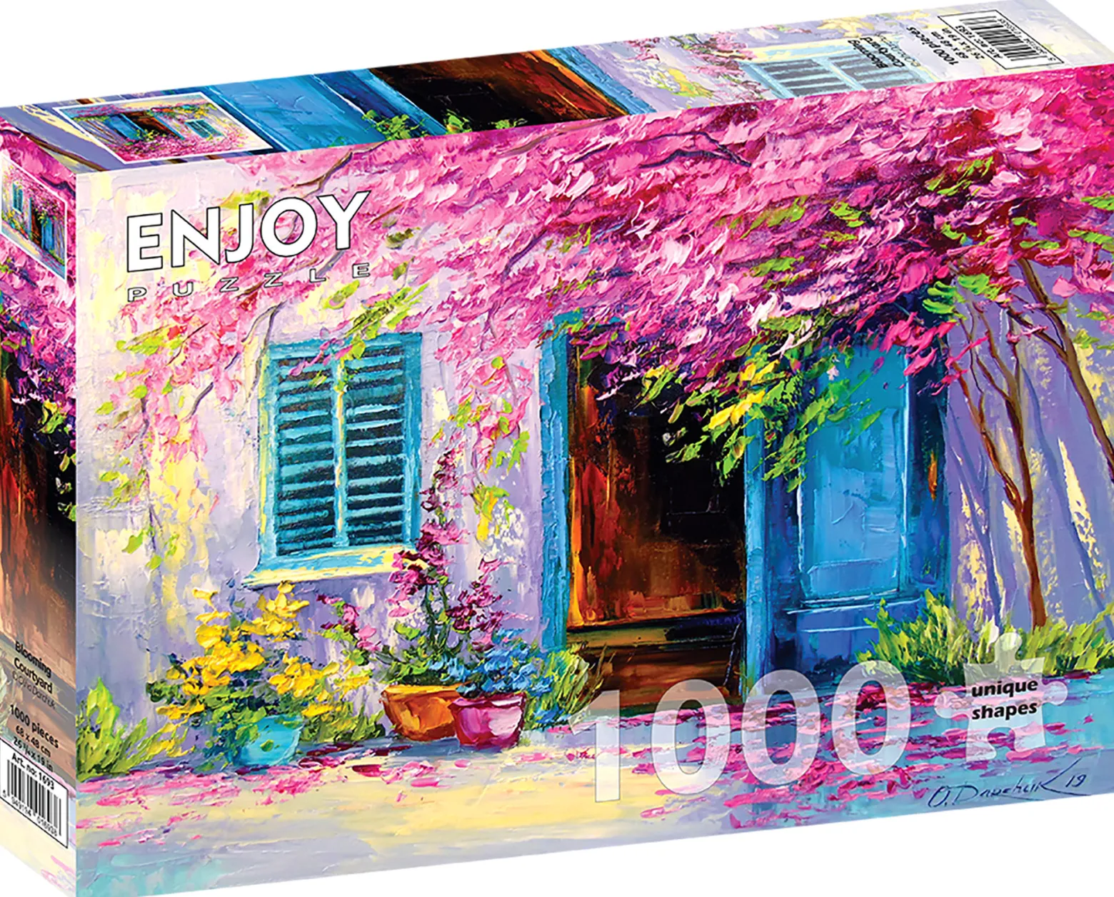 Puzzle 1000 el. Kwitnące podwórko