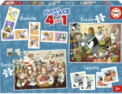 Puzzle 25 - 50 el. Leśne opowieści (Super zestaw 4 w 1)