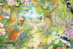 Puzzle 100 el. Leśne zwierzęta