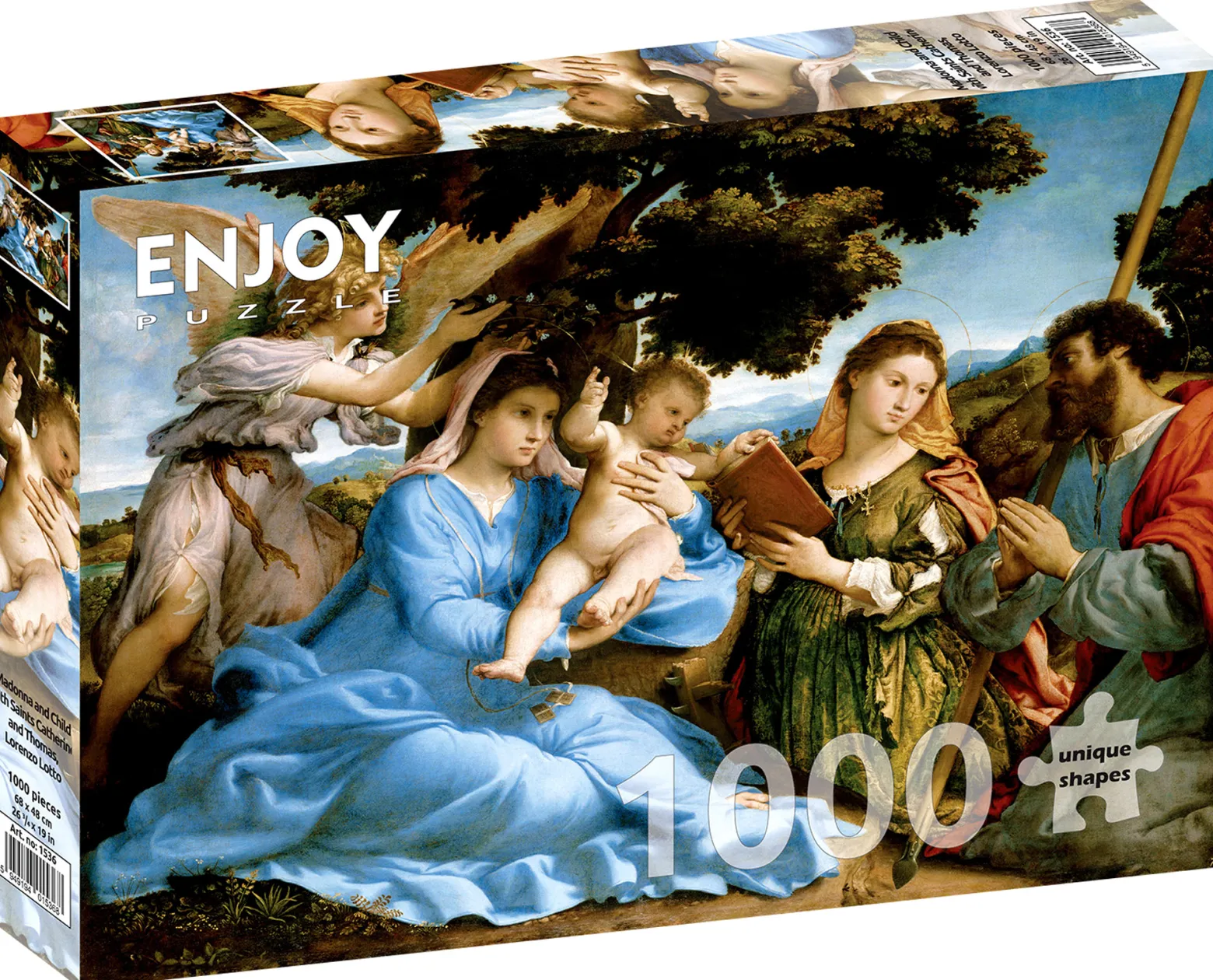 Puzzle 1000 el. Madonna z Dzieciątkiem ze św. Katarzyną i św. Jakubem, Lorenzo Lotto