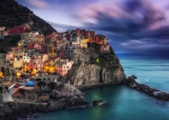 Puzzle 1000 el. Manarola o zmierzchu / Cinque Terre / Włochy
