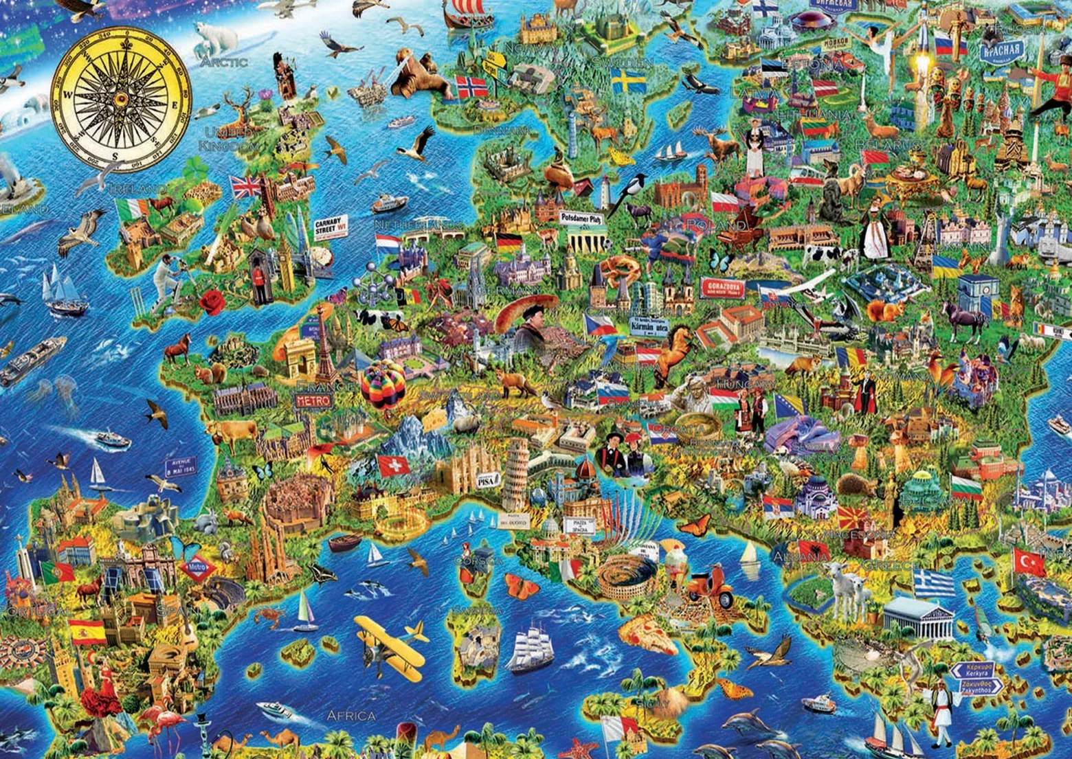 Puzzle 500 el. Mapa Europy