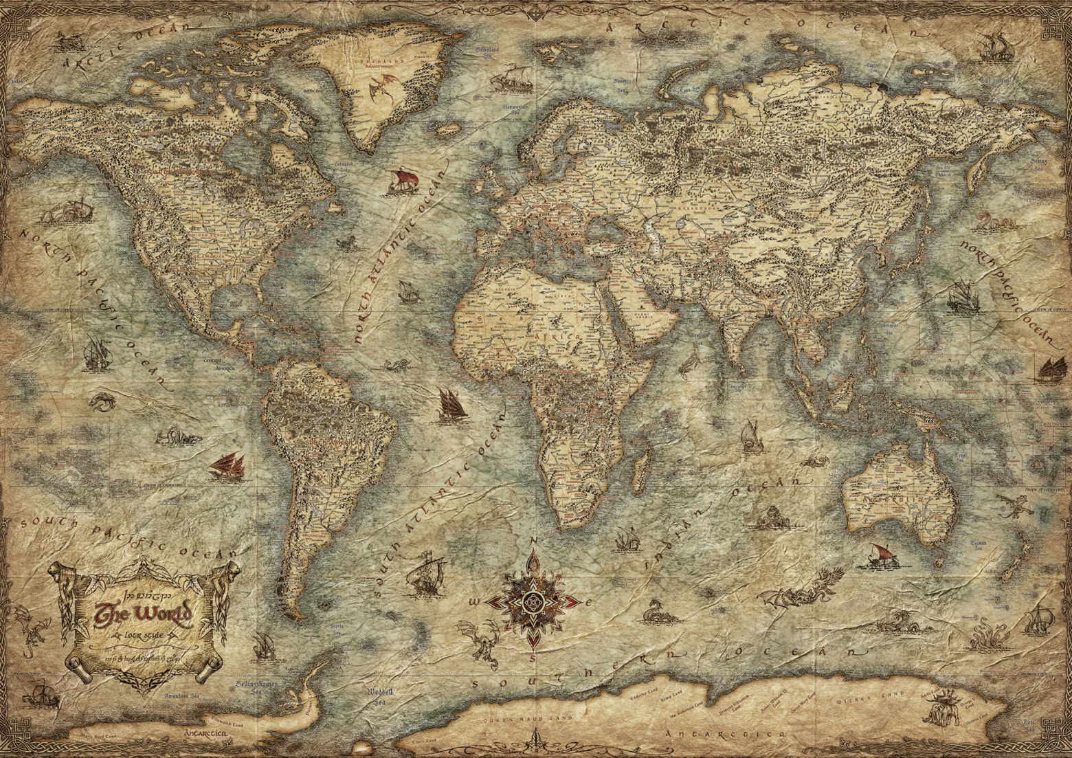 Puzzle 3000 el. Mapa świata