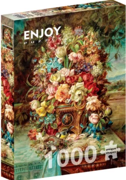 Puzzle 1000 el. Martwa natura z modraszką, Hans Zatzka