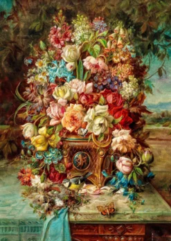 Puzzle 1000 el. Martwa natura z modraszką, Hans Zatzka