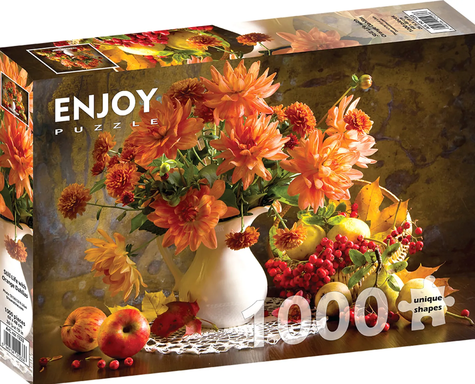 Puzzle 1000 el. Martwa natura z pomarańczowymi daliami