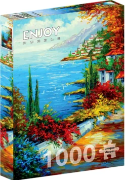 Puzzle 1000 el. Miasteczko nad morzem