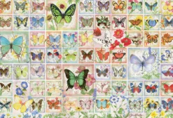 Puzzle 2000 el. Motyle i kwiaty
