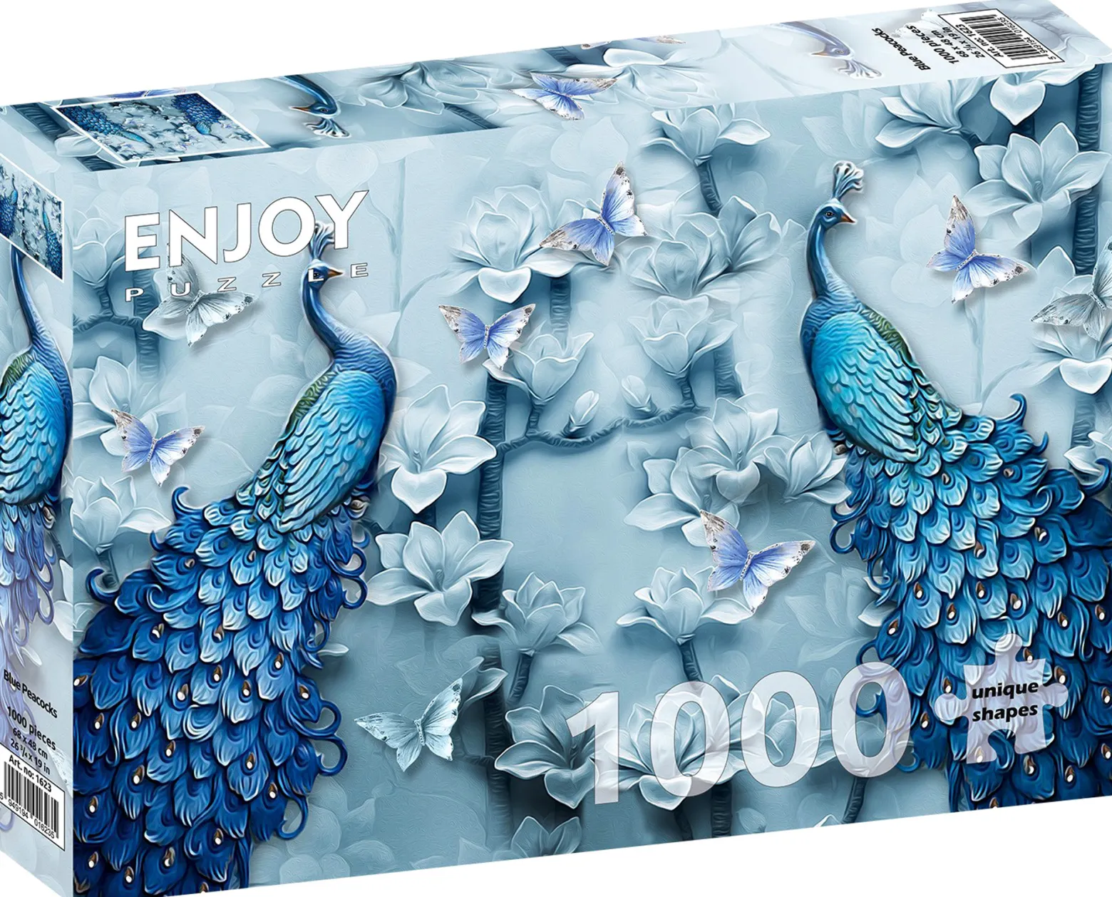 Puzzle 1000 el. Niebieskie pawie