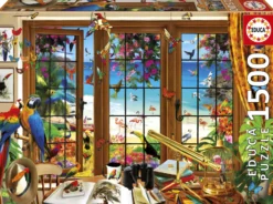 Puzzle 1500 el. Okno obserwatora ptaków