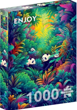 Puzzle 1000 el. Pandy wielkie w dżungli