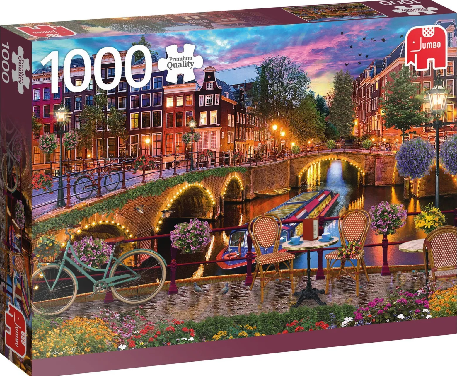 Puzzle 1000 el. PC Kanał w Amsterdamie