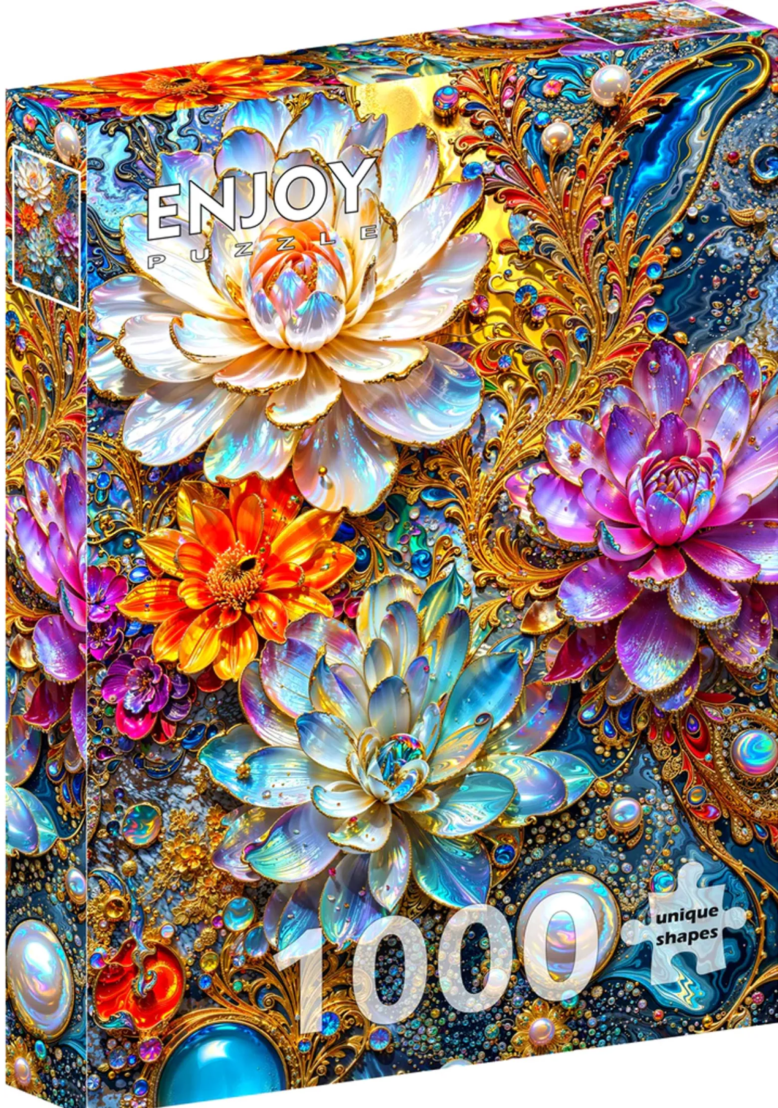 Puzzle 1000 el. Perłowe lilie wodne