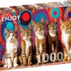 Puzzle 1000 el. Pięć kotów