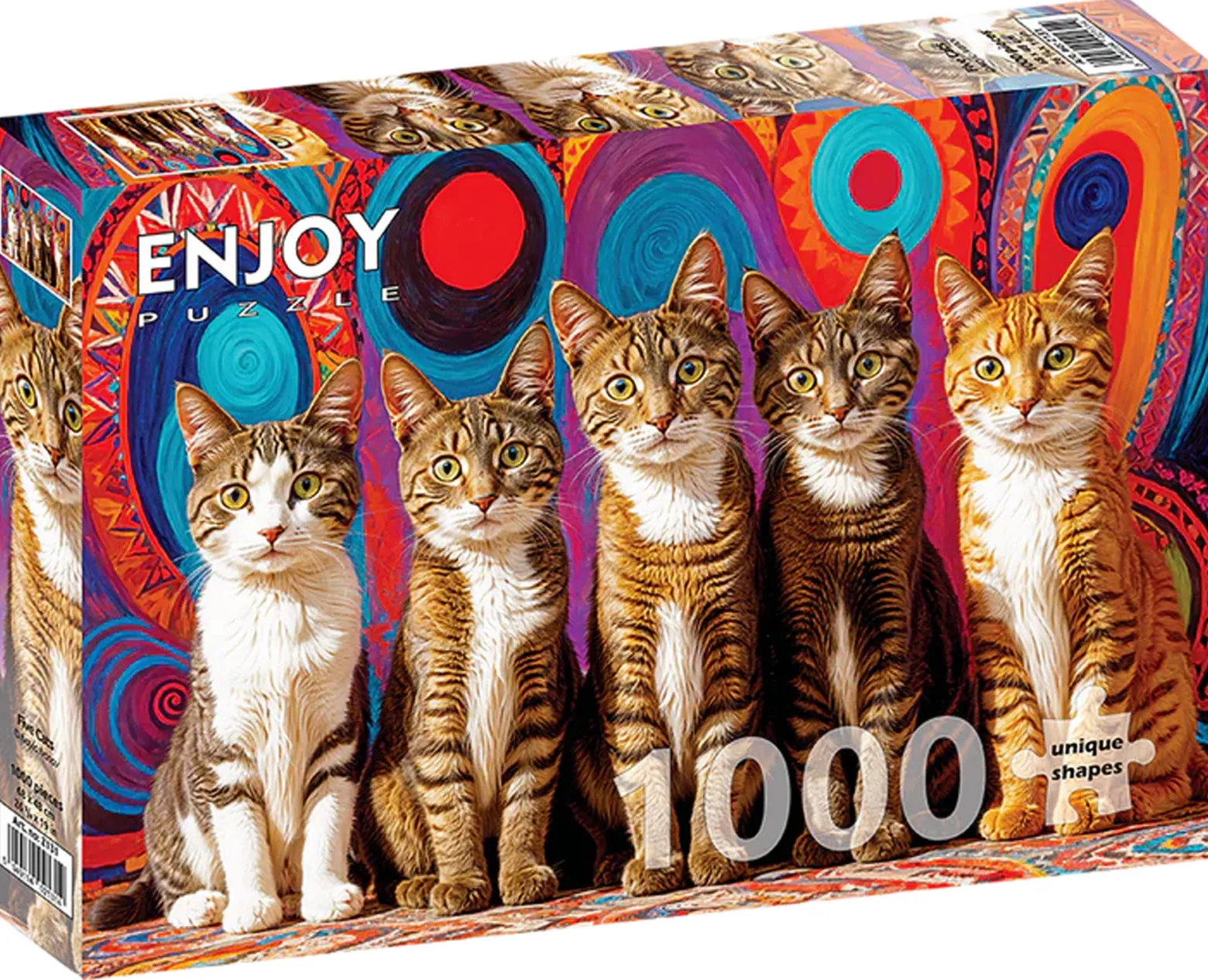 Puzzle 1000 el. Pięć kotów