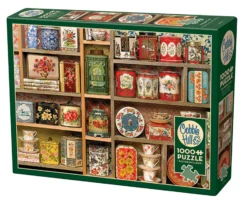 Puzzle 1000 el. Półka kuchenna z poprzednich dekad