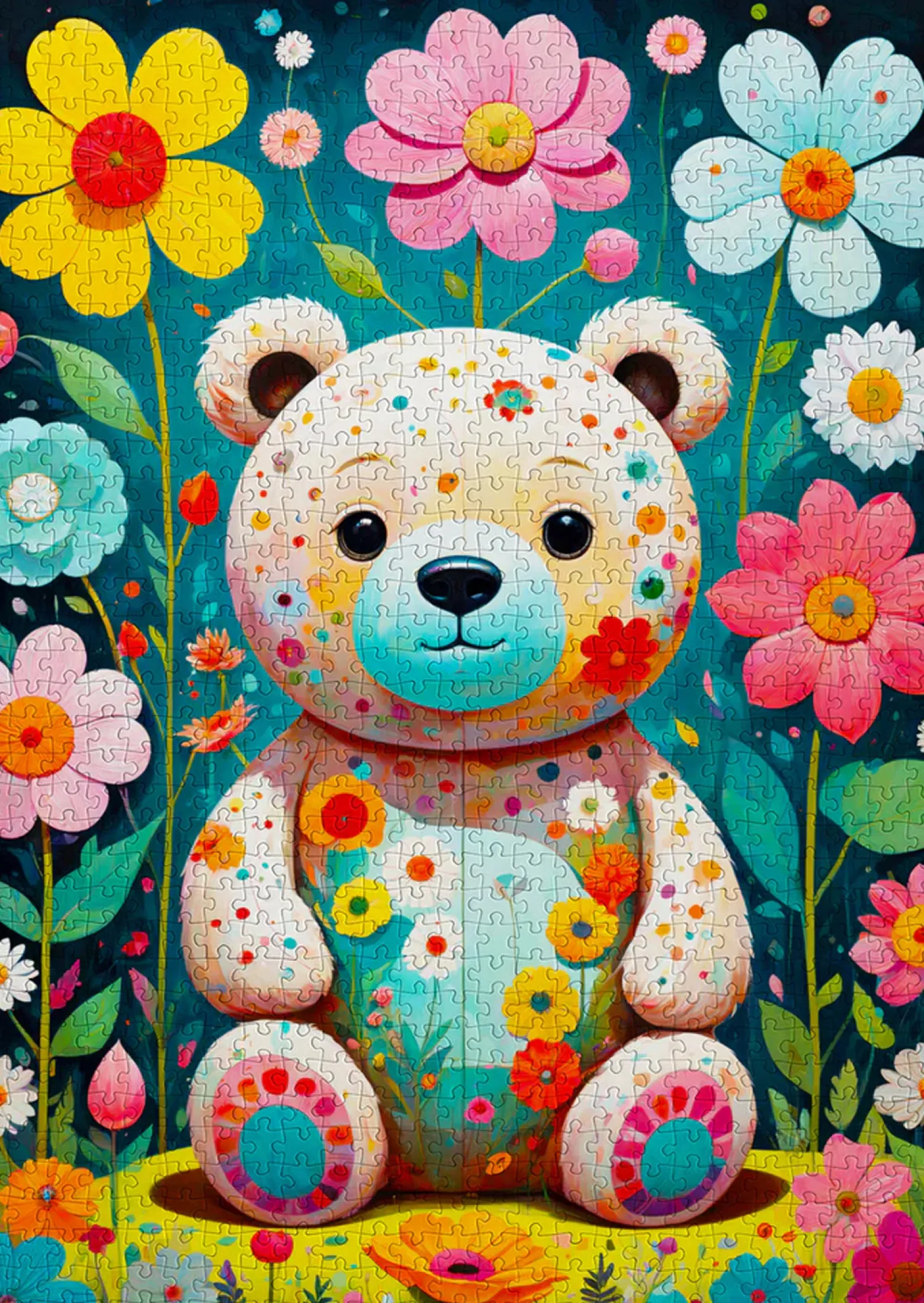 Puzzle 1000 el. Pluszowy miś