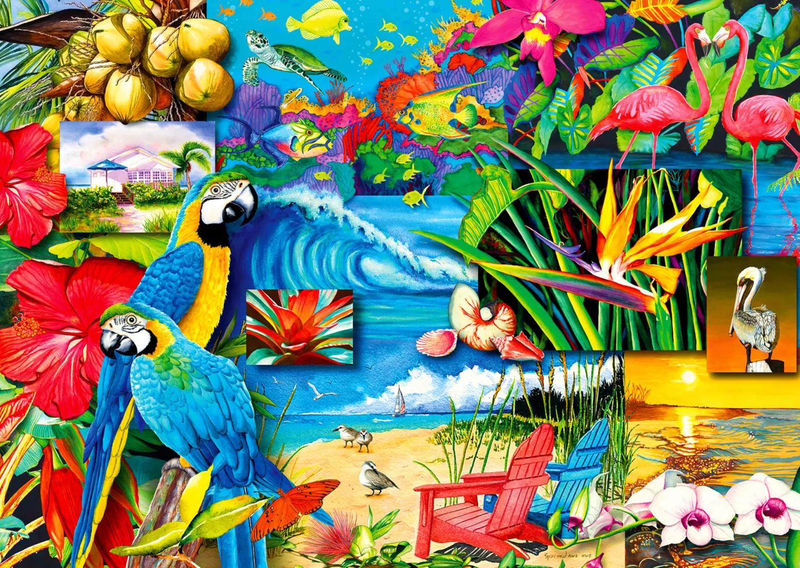 Puzzle 1000 el. Pocztówka z wakacji