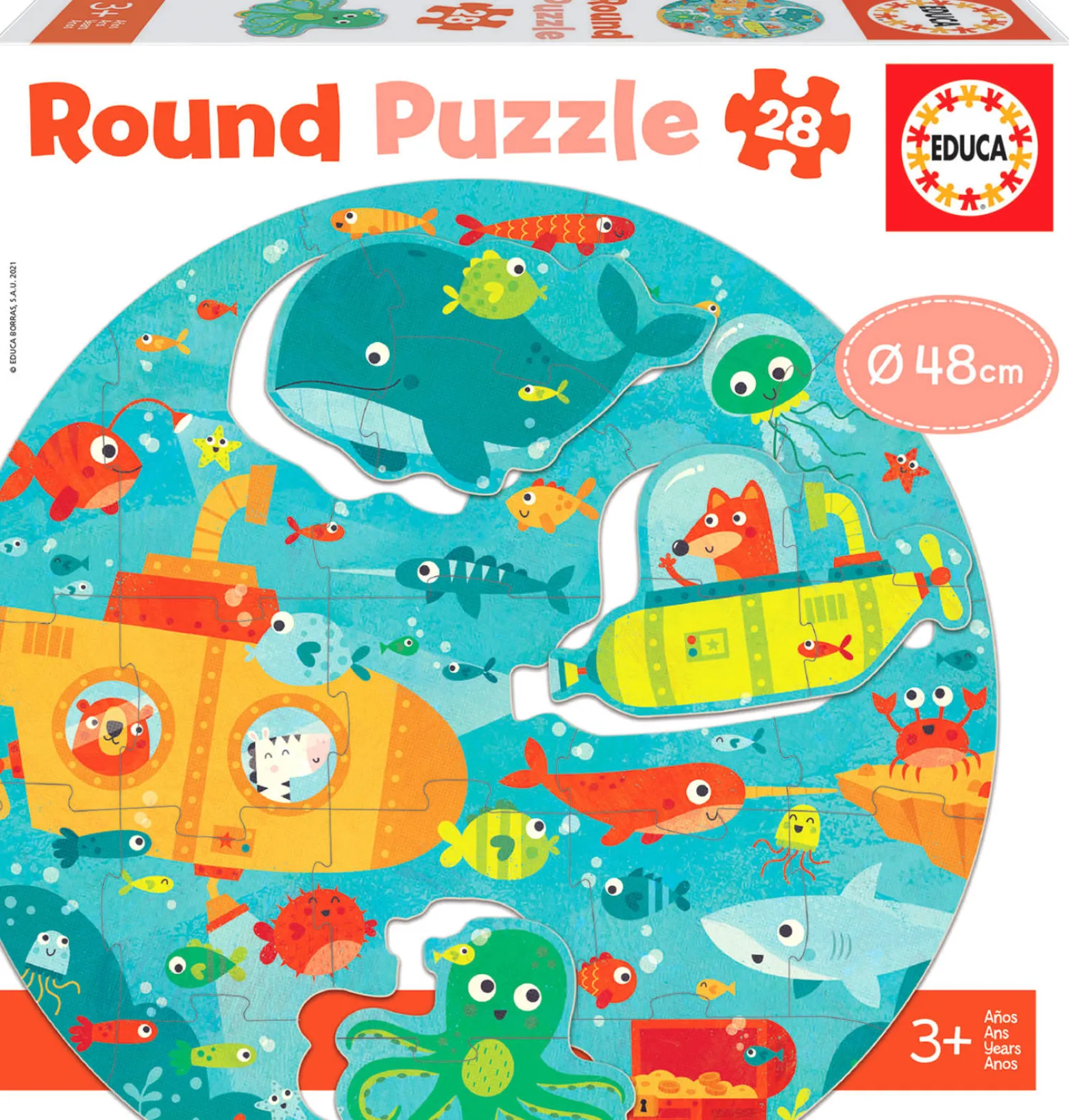 Puzzle 28 el. Pod wodą (okrągłe)