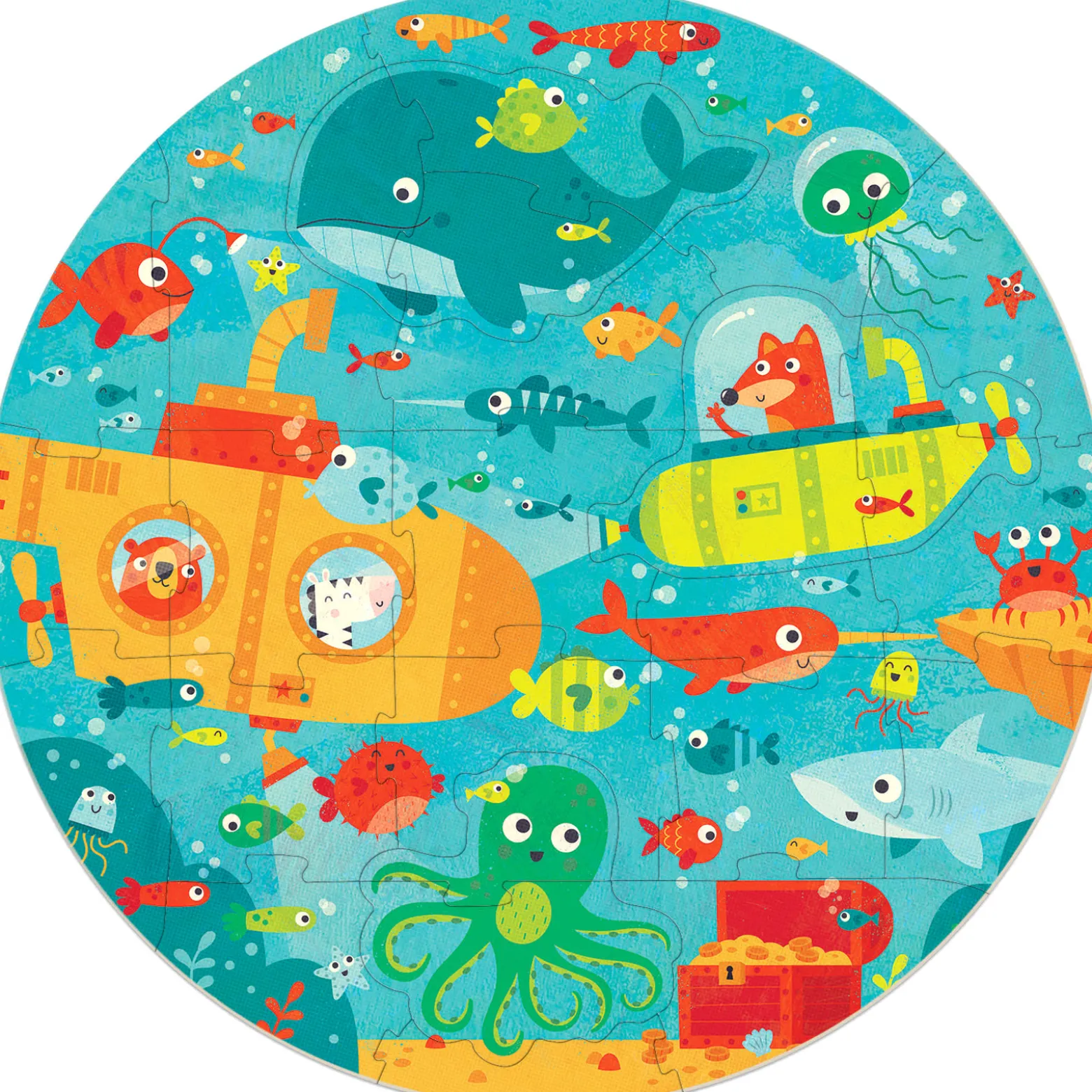 Puzzle 28 el. Pod wodą (okrągłe)