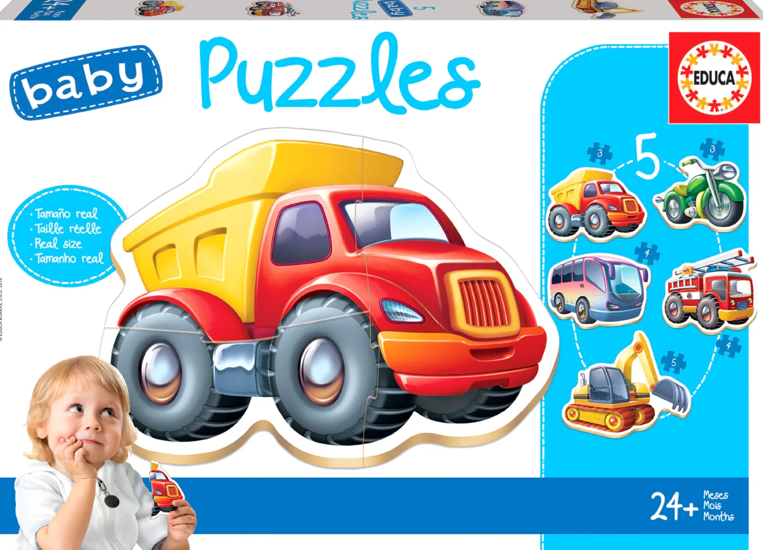 Puzzle 3-5 el. Pojazdy