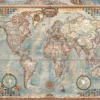 Puzzle 1500 el. Polityczna mapa świata (retro)