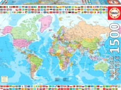Puzzle 1500 el. Polityczna mapa świata