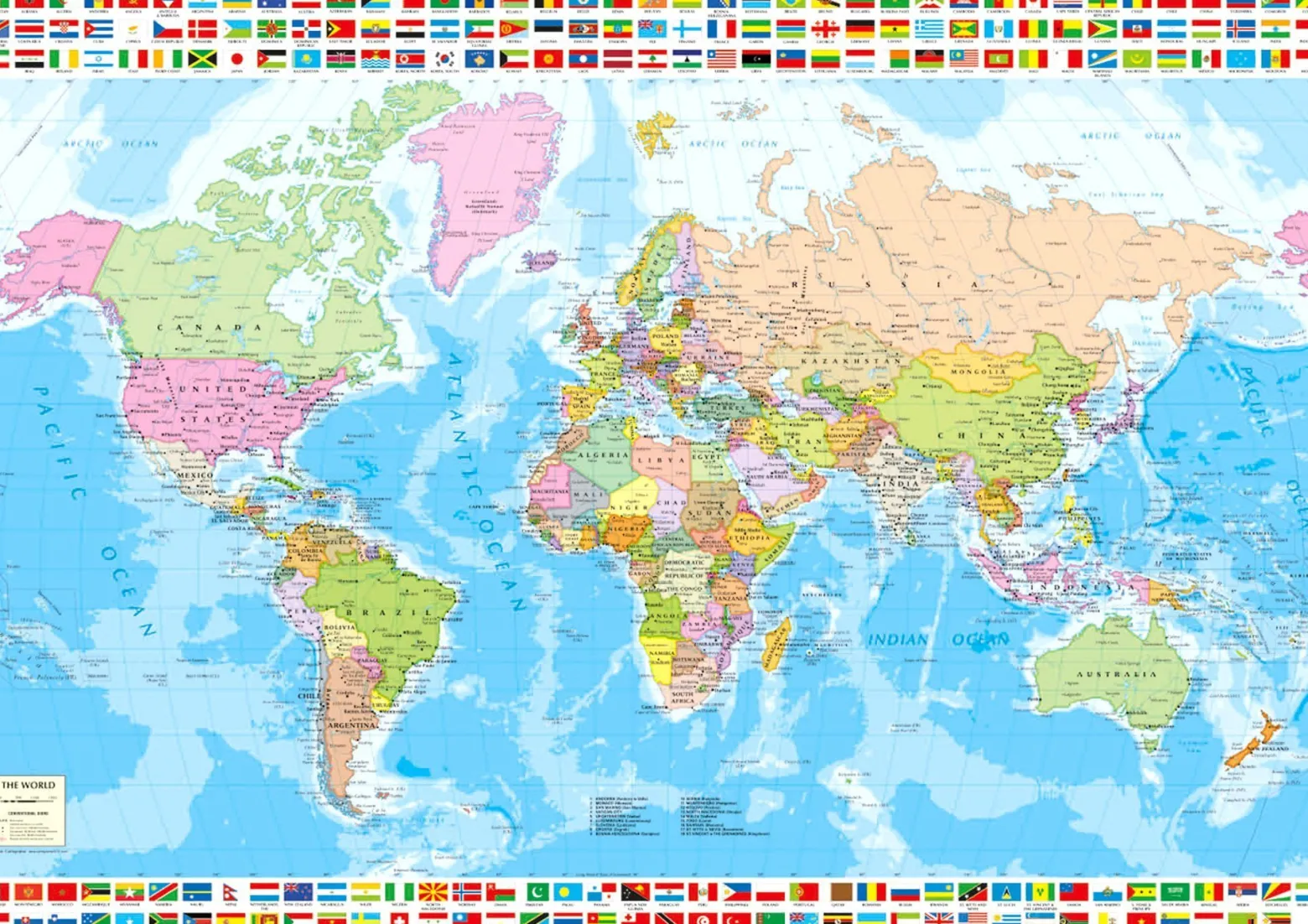 Puzzle 1500 el. Polityczna mapa świata