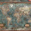 Puzzle 8000 el. Polityczna mapa świata (retro)