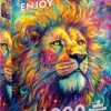 Puzzle 1000 el. Promienisty lew