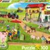 Puzzle 100 el. SCHLEICH Ekologiczna żywność + figurka