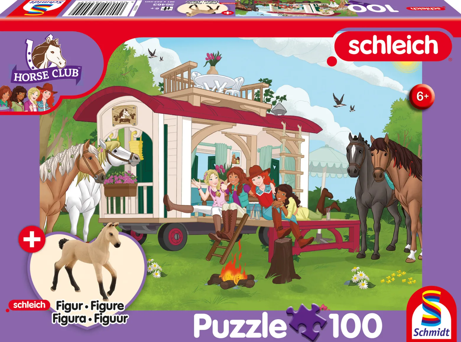 Puzzle 100 el. SCHLEICH Klub jeździecki + figurka