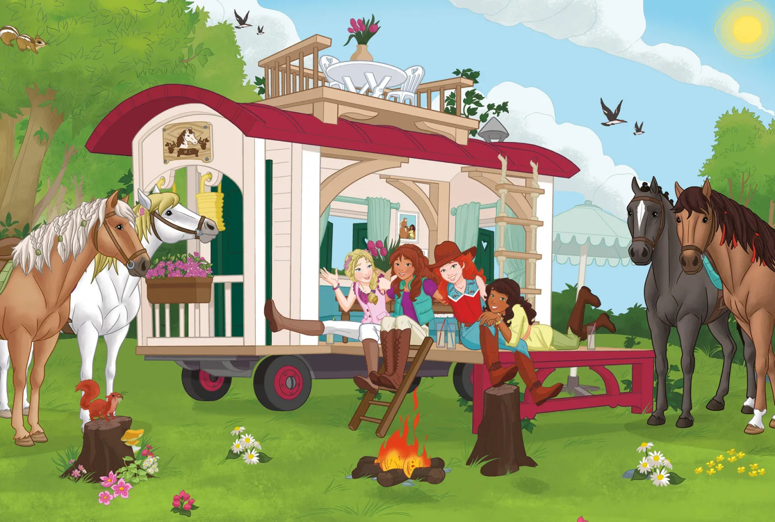 Puzzle 100 el. SCHLEICH Klub jeździecki + figurka