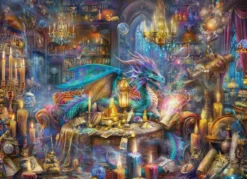 Puzzle 350 el. Smok w bibliotece