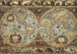 Puzzle 1000 el. Stara mapa świata