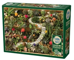 Puzzle 1000 el. Sukulenty w ogrodzie