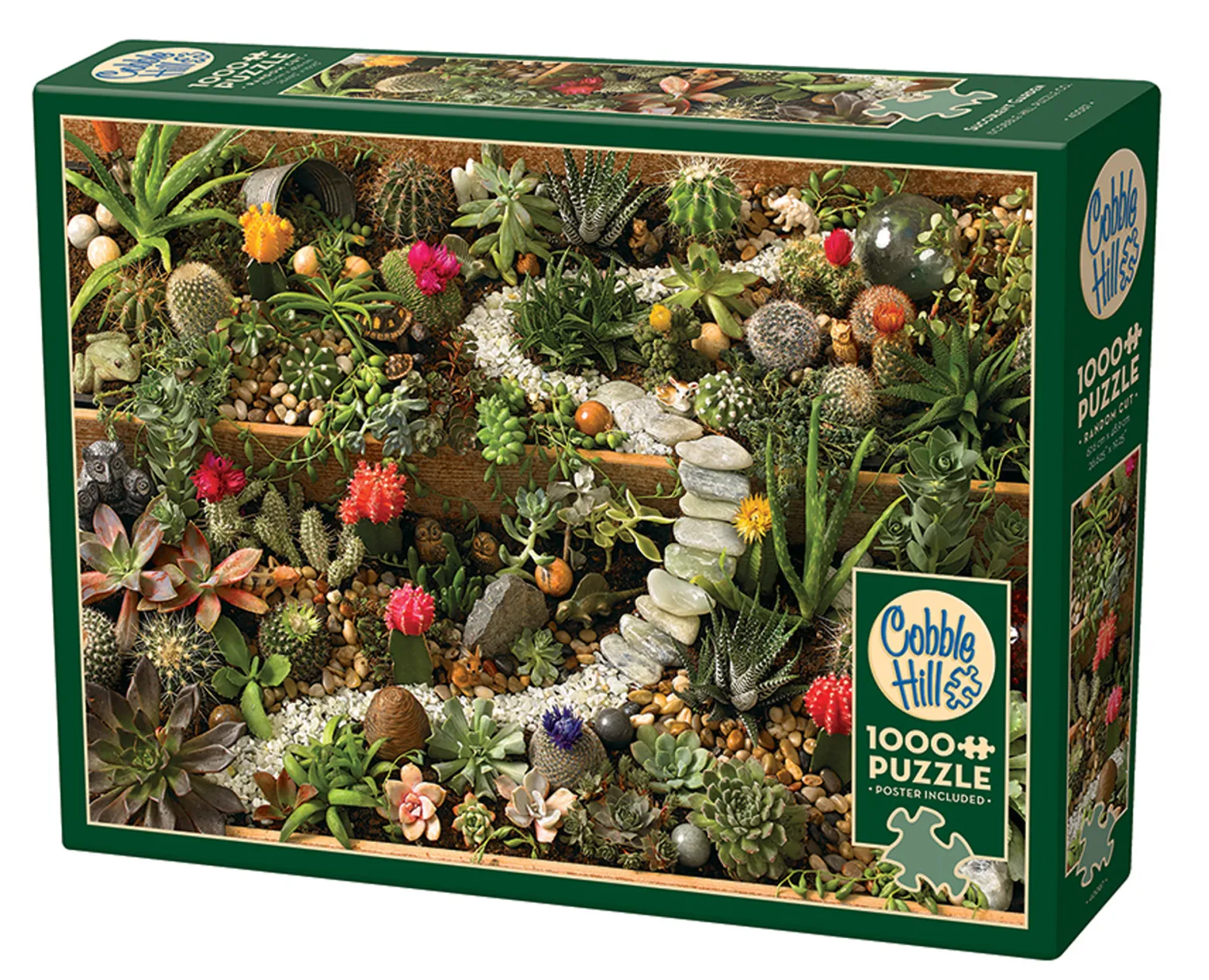 Puzzle 1000 el. Sukulenty w ogrodzie