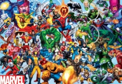 Puzzle 1000 el. Superbohaterowie i złoczyńcy Marvela