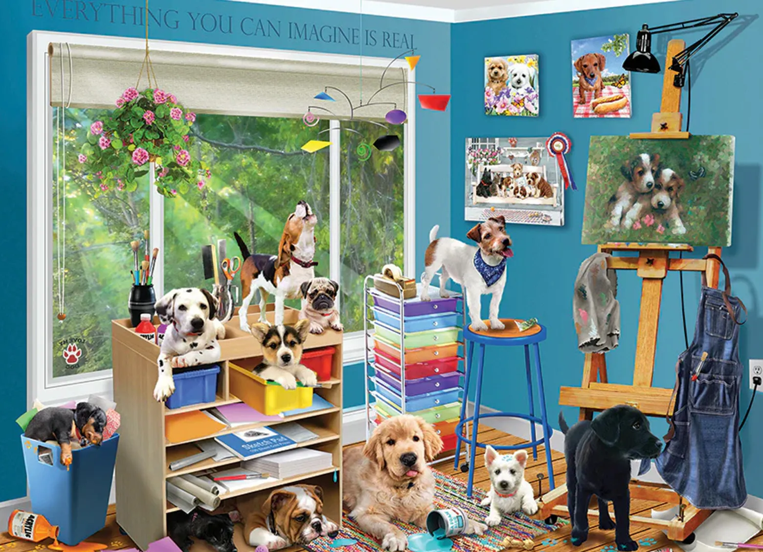 Puzzle 1000 el. Szczekający asystenci