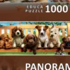 Puzzle 1000 el. Szczenięta na ławce (panorama)