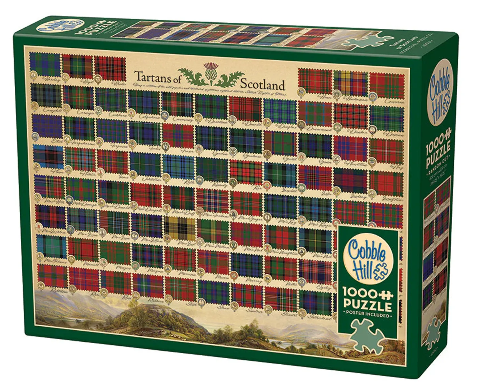 Puzzle 1000 el. Szkockie tartany